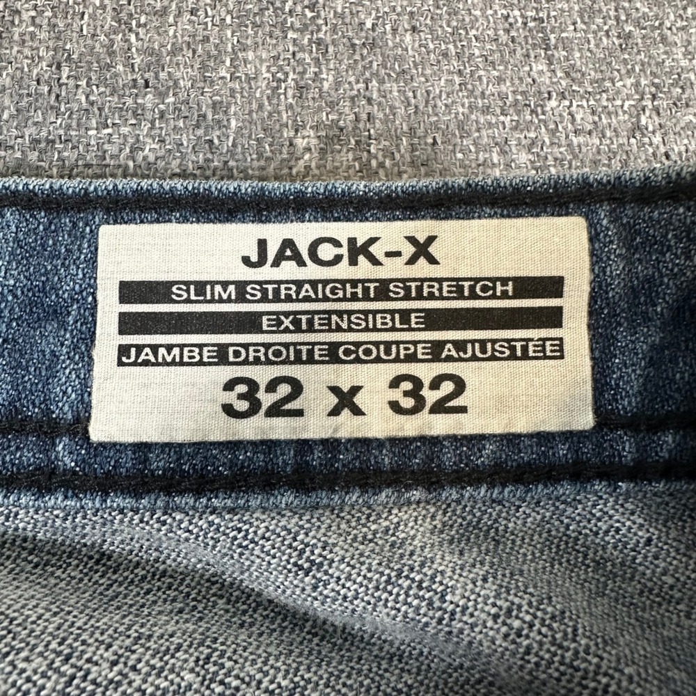 Buffalo David Bitton Jack-X Slim Straight Stretch Blue Jeans Mens 32x32 Denim - Picture 3 of 10